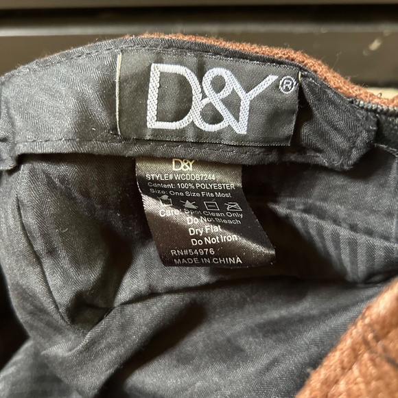 David & Young Army‎ Hat Women's Side Buttons Brown OS Military - Picture 4 of 7